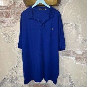 Polo Ralphph Lauren 3XLT shirt sleeve polo shirt blueberry blue flesh pony NWOT
